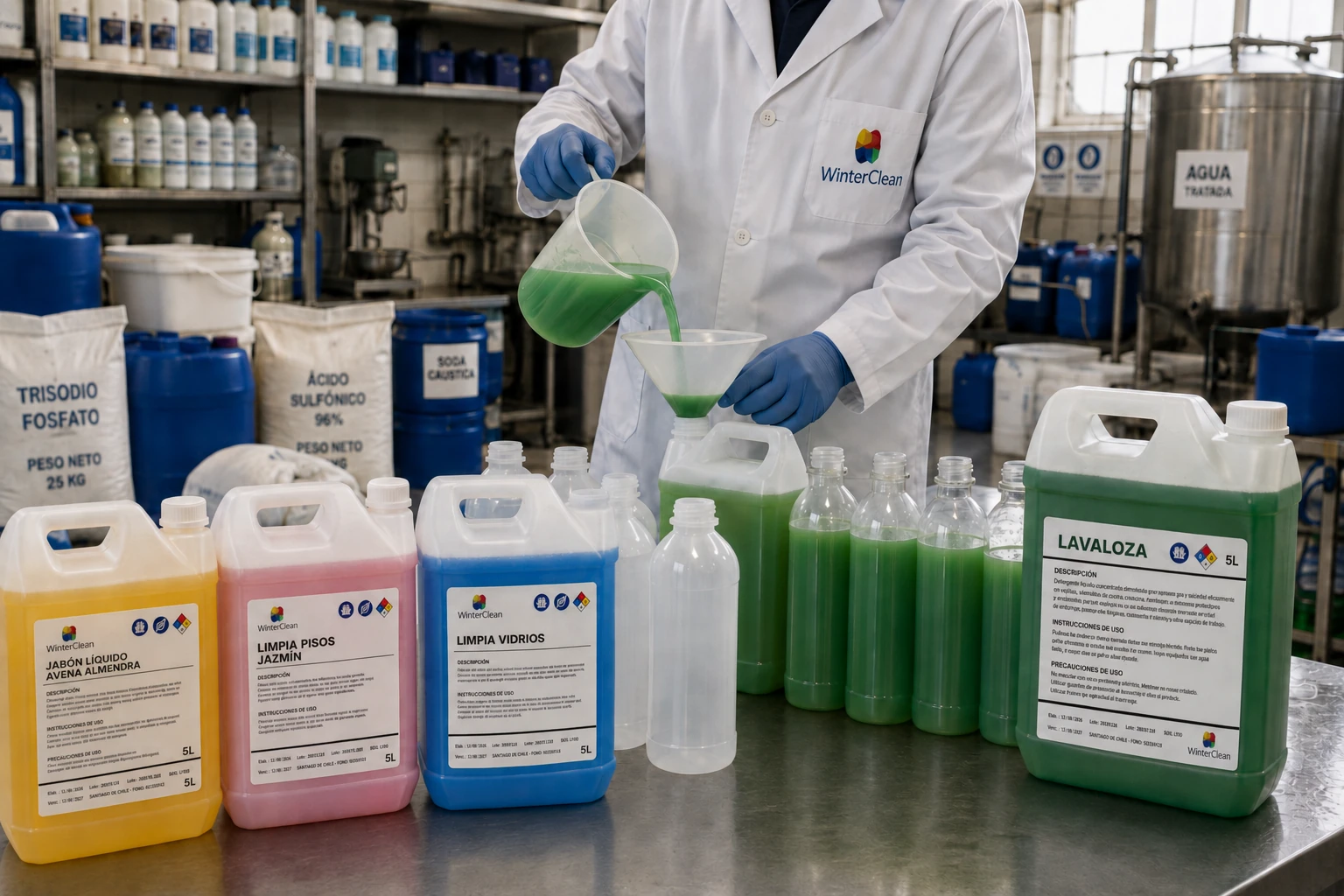 Elaboración de productos WinterClean en nuestra planta de fabricación